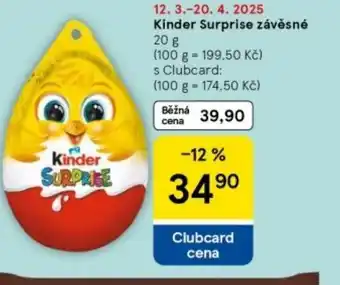 Tesco Kinder Surprise závěsné nabídka