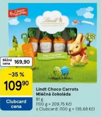 Tesco Lindt Choco Carrots Mléčná čokoláda nabídka