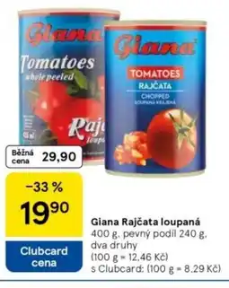 Tesco Giana Rajčata loupaná nabídka