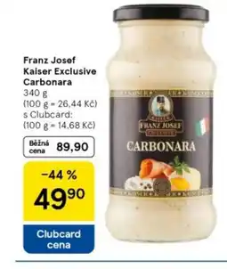 Tesco Franz Josef Kaiser Exclusive Carbonara nabídka