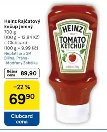 Tesco Heinz Rajčatový kečup jemný nabídka