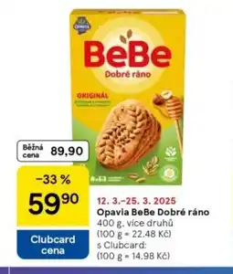 Tesco OPAVIA BeBe Dobré ráno nabídka