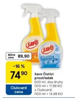 Tesco SAVO Čisticí prostředek nabídka