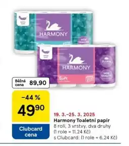 Tesco Harmony Toaletní papír nabídka