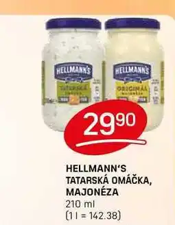 Flop HELLMANN'S TATARSKÁ OMÁČKA, MAJONÉZA 210 ml nabídka