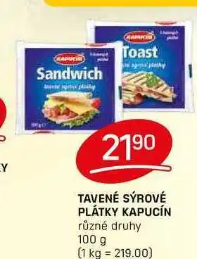 Flop TAVENÉ SÝROVÉ PLÁTKY KAPUCÍN různé druhy 100 g nabídka