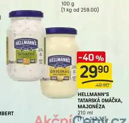 Flop HELLMANN'S TATARSKÁ OMÁČKA, MAJONÉZA 210 ml nabídka