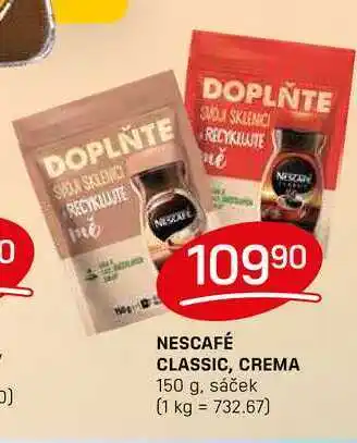 Flop NESCAFÉ CLASSIC, CREMA 150 g, sáček nabídka