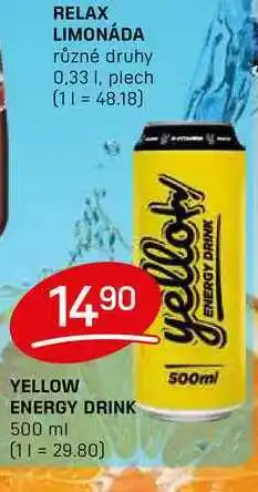 Flop YELLOW ENERGY DRINK 500 ml nabídka