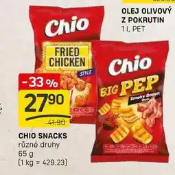 Flop CHIO SNACKS různé druhy 65 g nabídka