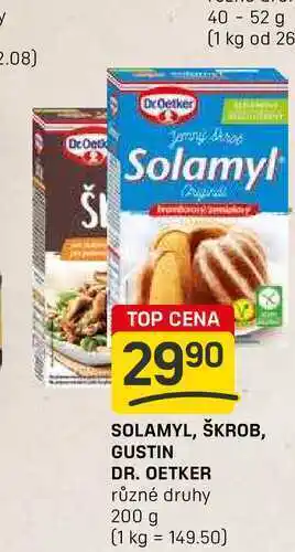 Flop SOLAMYL, ŠKROB, GUSTIN DR. OETKER různé druhy 200 g nabídka