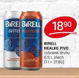 Flop BIRELL NEALKO PIVO vybrané druhy 0,5 1, plech nabídka