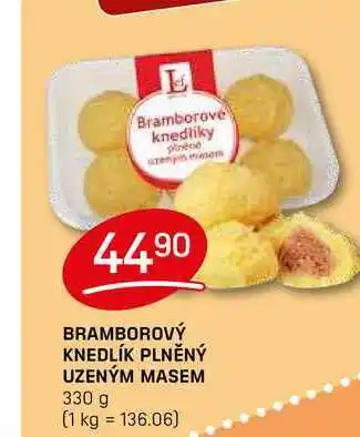 Flop BRAMBOROVÝ KNEDLÍK PLNĚNÝ UZENÝM MASEM 330 g nabídka