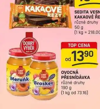 Flop OVOCNÁ PŘESNÍDÁVKA různé druhy 190 g nabídka