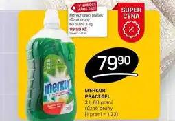 Flop MERKUR PRACÍ GEL 3 1, 60 praní různé druhy nabídka