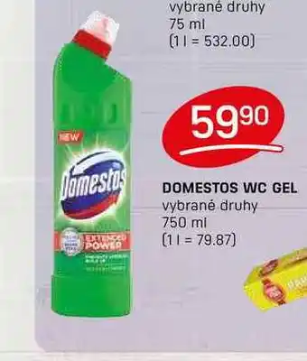 Flop DOMESTOS WC GEL vybrané druhy 750 ml nabídka