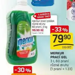 Flop MERKUR PRACÍ GEL 3l, 60 praní nabídka