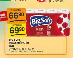 Flop BIG SOFT TOALETNÍ PAPÍR RED Big Soft 3vrstvý, 10 rolí nabídka