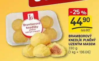 Flop BRAMBOROVÝ KNEDLÍK PLNĚNÝ UZENÝM MASEM 330 g nabídka