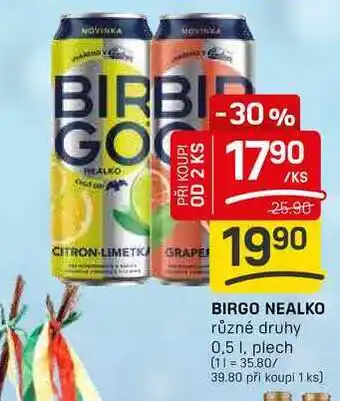 Flop BIRGO NEALKO různé druhy 0,5l, plech nabídka