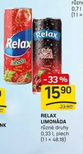 Flop RELAX LIMONÁDA různé druhy 0,33 I, plech nabídka