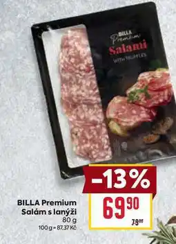 Billa Billa Premium Salám s lanýži 80g nabídka