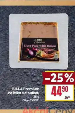 Billa BILLA Premium Paštika s cibulkou 125 g nabídka