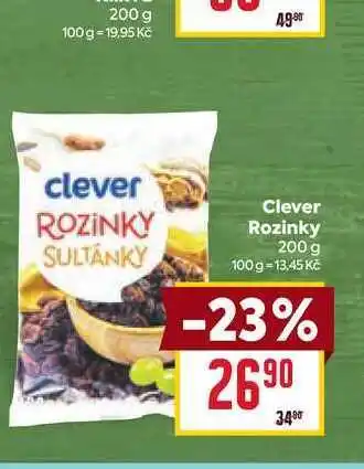 Billa Clever Rozinky 200 g nabídka