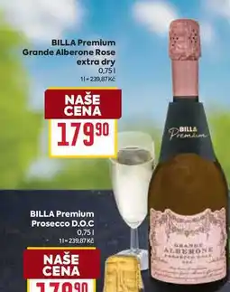 Billa BILLA Premium Grande Alberone Rose extra dry 0,75l nabídka