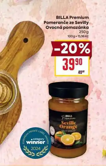 Billa BILLA Premium Pomeranče ze Sevilly Ovocná pomazánka 250 g nabídka