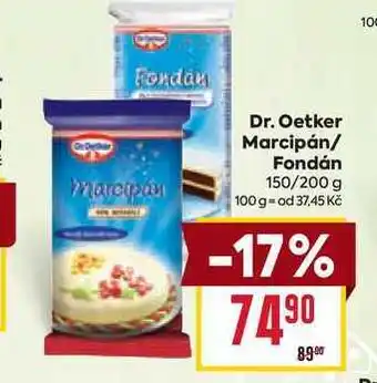 Billa Dr. Oetker Marcipán/ Fondán 150/200 g nabídka