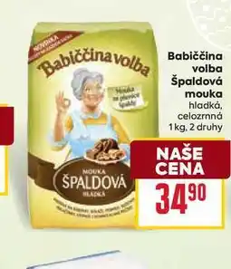 Billa Babiččina volba Špaldová mouka hladká, celozrnná 1 kg nabídka