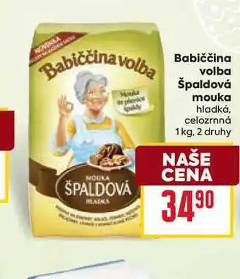 Billa Babiččina volba Špaldová mouka hladká, celozrnná 1 kg nabídka