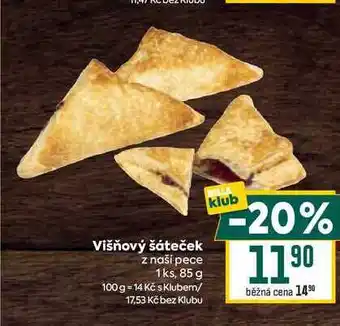 Billa Višňový šáteček z naší pece 1ks, 85 g nabídka