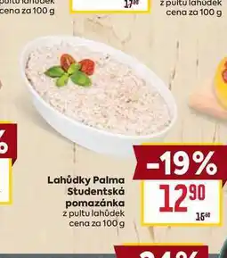 Billa Lahůdky Palma Studentská pomazánka z pultu lahůdek cena za 100g nabídka