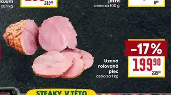 Billa Uzená rolovaná plec cena za 1 kg nabídka