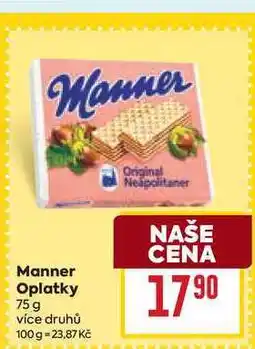 Billa Manner Oplatky 75 g nabídka