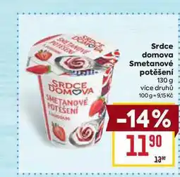 Billa Srdce domova Smetanové potěšení 130 g nabídka