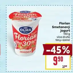 Billa Florian Smetanový jogurt 150 g nabídka