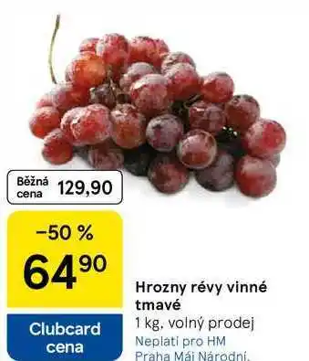 Tesco Hrozny révy vinné tmavé, 1 kg nabídka