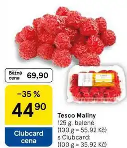 Tesco Tesco Maliny, 125 g, balené nabídka