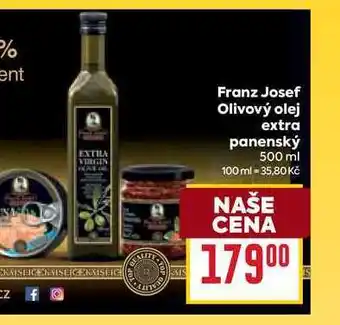 Billa Franz Josef Olivový olej extra panenský 500 ml nabídka