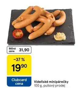 Tesco Vídeňské minipárečky, 100 g nabídka