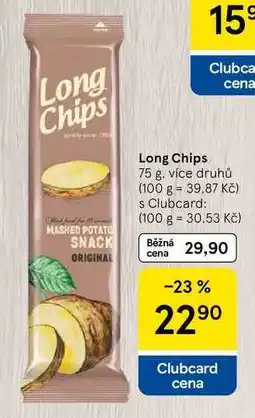 Tesco Long Chips, 75 g, více druhů nabídka