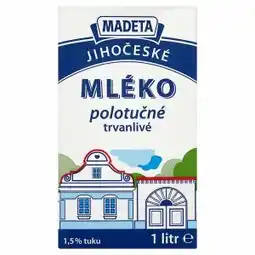 Tesco Madeta Jihočeské mléko polotučné trvanlivé 1l nabídka