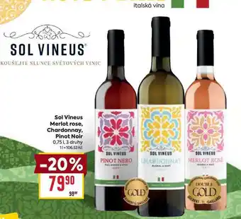 Billa Sol Vineus Merlot rose, Chardonnay, Pinot Noir 0,75l nabídka