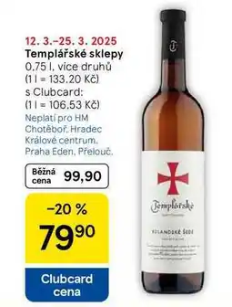 Tesco Templářské sklepy, 0.75 l nabídka