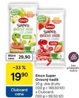 Tesco Emco Super Ovocný hadík, 20 g nabídka