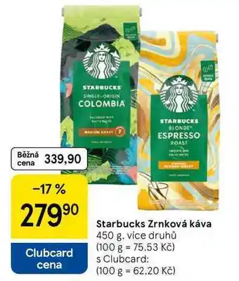 Tesco Starbucks Zrnková káva, 450 g nabídka