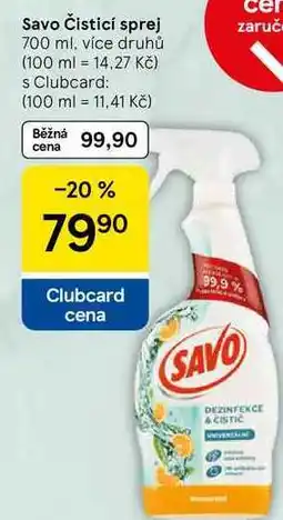 Tesco Savo Čisticí sprej, 700 ml, více druhů nabídka